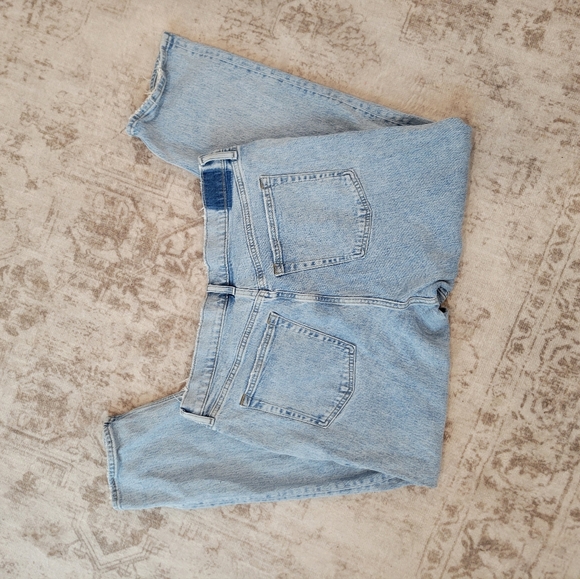 Abercrombie & Fitch 90’s Straight Ultra High Rise Jeans 34/18S Criss Cross Waist - Picture 4 of 5